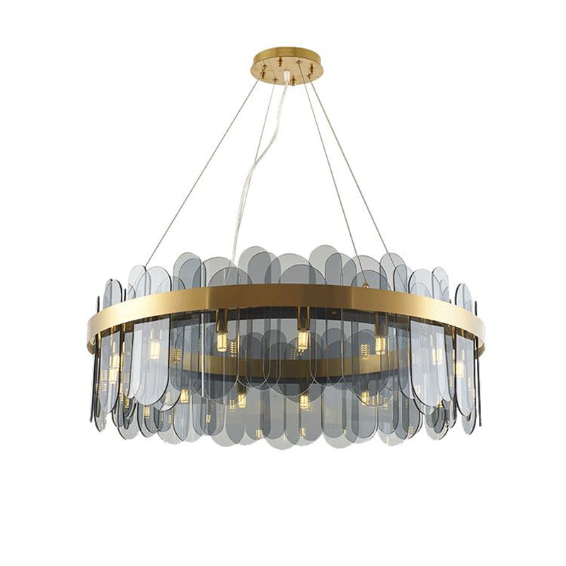 Ringform Decke Kronleuchter Modernist Style Glassuspension Licht für Wohnzimmer
