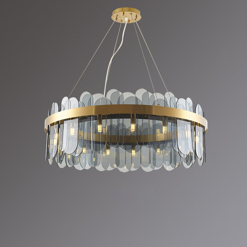 Ringform Decke Kronleuchter Modernist Style Glassuspension Licht für Wohnzimmer