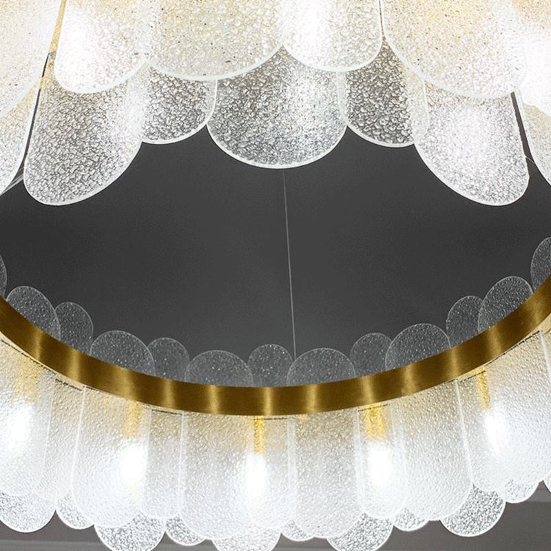 Ringform Decke Kronleuchter Modernist Style Glassuspension Licht für Wohnzimmer