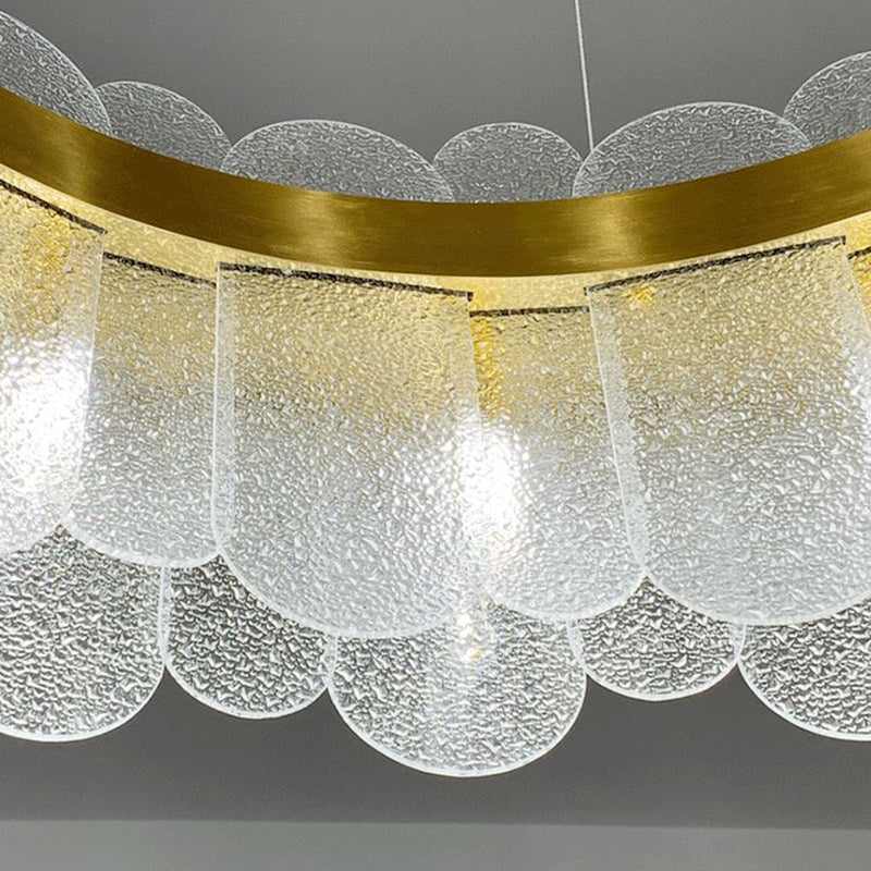 Ringform Decke Kronleuchter Modernist Style Glassuspension Licht für Wohnzimmer