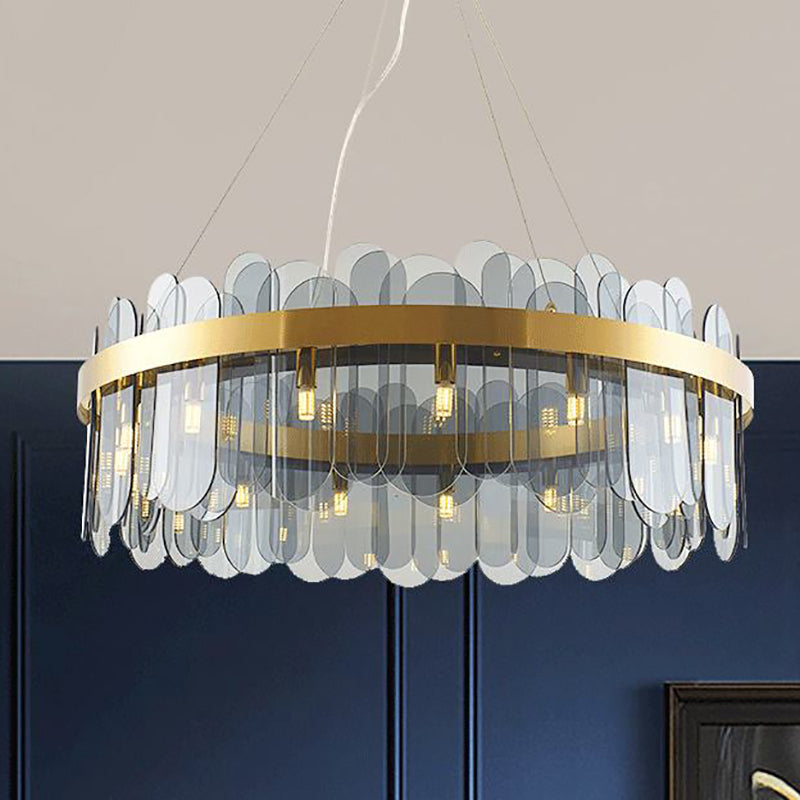 Ringform Decke Kronleuchter Modernist Style Glassuspension Licht für Wohnzimmer