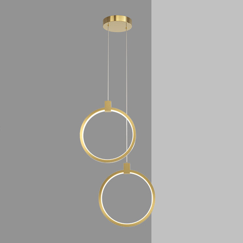 Kupfer zeitgenössische hängende Anhänger linearer Drop -Anhänger für Wohnzimmer