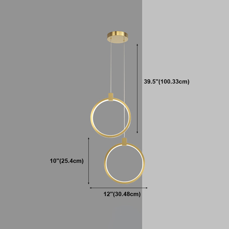 Kupfer zeitgenössische hängende Anhänger linearer Drop -Anhänger für Wohnzimmer