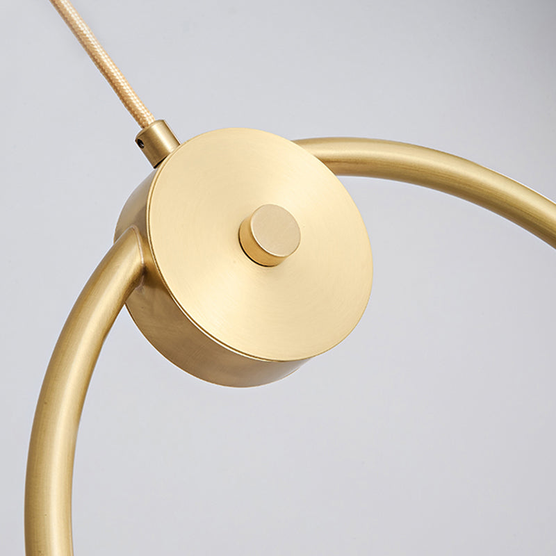 Kupferring -Anhänger Lichtkristall zeitgenössische LED Hängende Leuchten