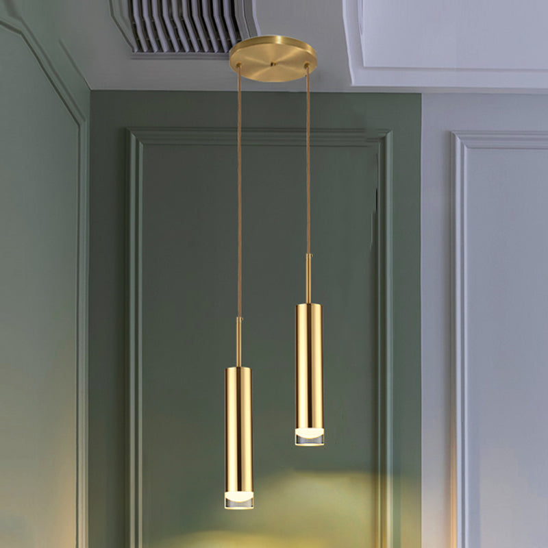 Zeitgenössischer Stil Zylinderform Pendelleuchte Metallhängeanhänger Lichter