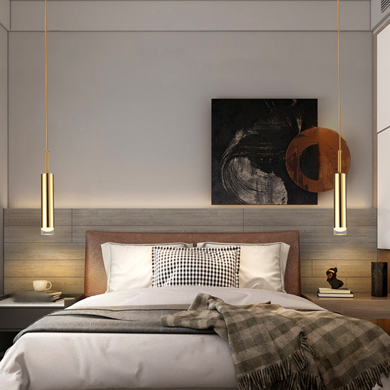 Zeitgenössischer Stil Zylinderform Pendelleuchte Metallhängeanhänger Lichter