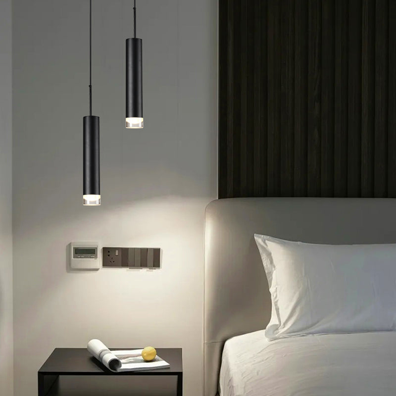 Zeitgenössischer Stil Zylinderform Pendelleuchte Metallhängeanhänger Lichter