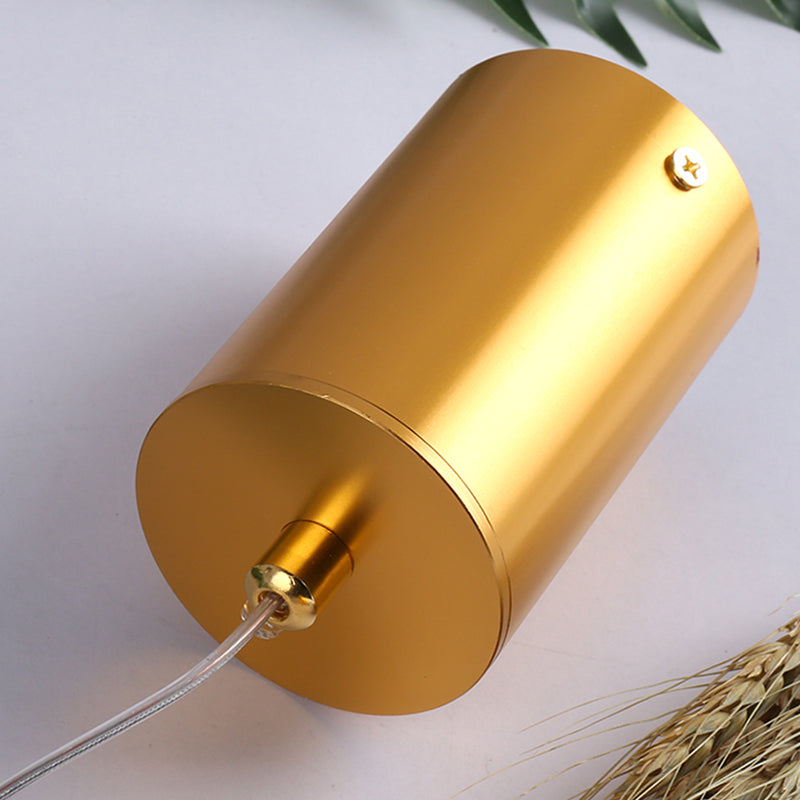 Zeitgenössischer Stil Zylinderform Pendelleuchte Leuchte Metall 1 Lichthängerlampe in Gold