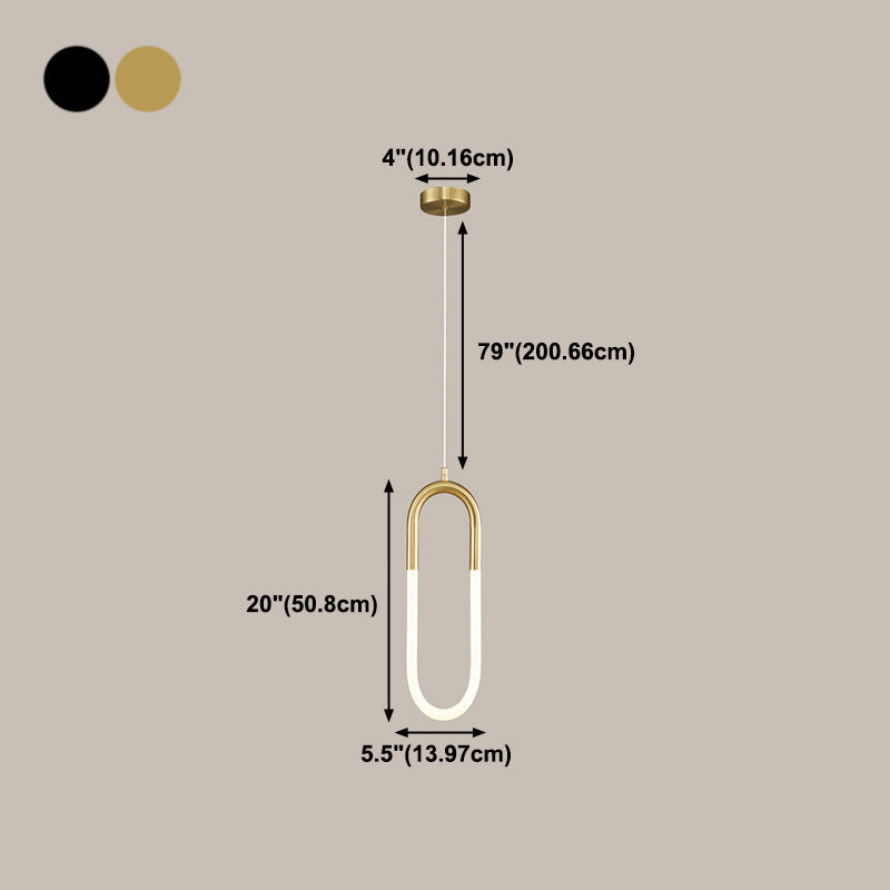 Zeitgenössischer Stil linearer Formpendelleuchten Metallhängelampen