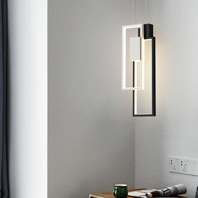 Zeitgenössischer Stil Rechteck Form Pendelleuchten Metallhängelampen