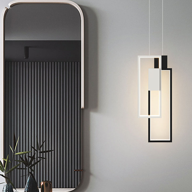Zeitgenössischer Stil Rechteck Form Pendelleuchten Metallhängelampen