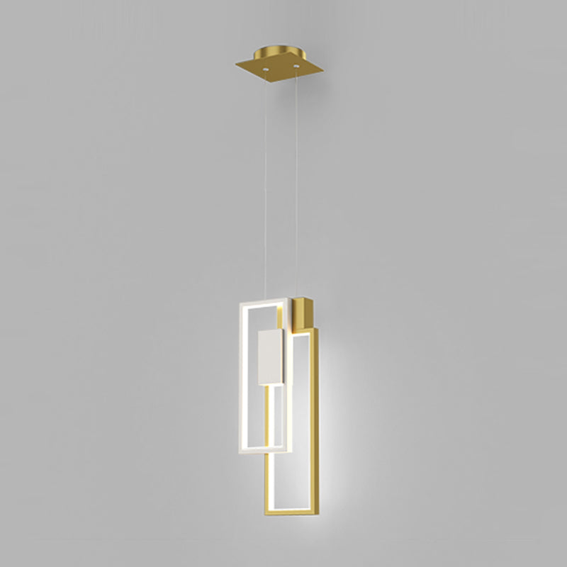 Zeitgenössischer Stil Rechteck Form Pendelleuchten Metallhängelampen