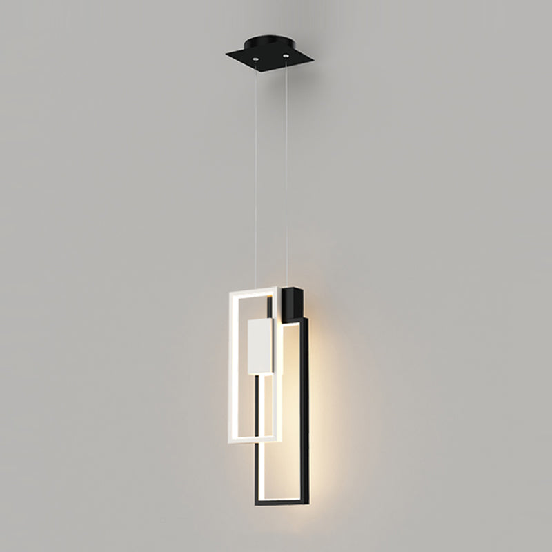 Zeitgenössischer Stil Rechteck Form Pendelleuchten Metallhängelampen