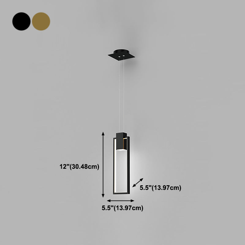 Zeitgenössischer Stil Rechteck Form Pendelleuchten Metallhängelampen