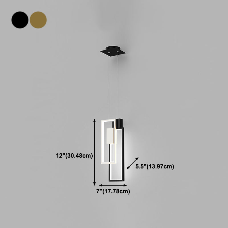 Zeitgenössischer Stil Rechteck Form Pendelleuchten Metallhängelampen