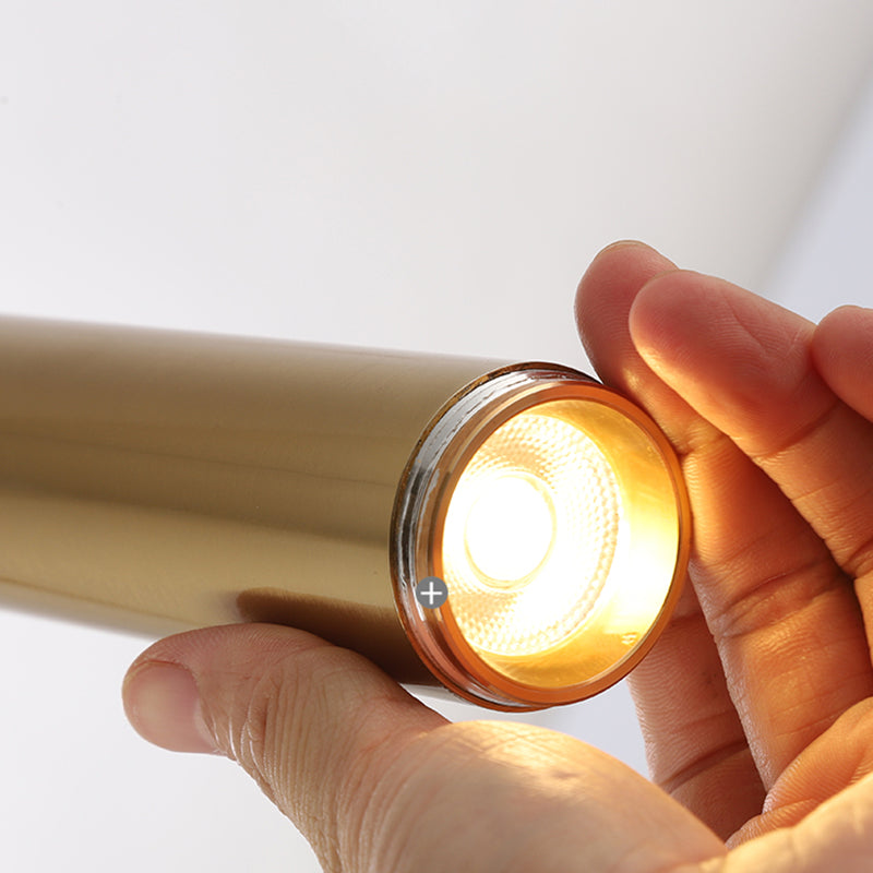 Moderner Metallheizen hell gerade LED Hanging Anhänger für Wohnzimmer