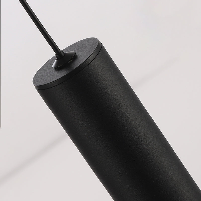 Moderner Metallheizen hell gerade LED Hanging Anhänger für Wohnzimmer