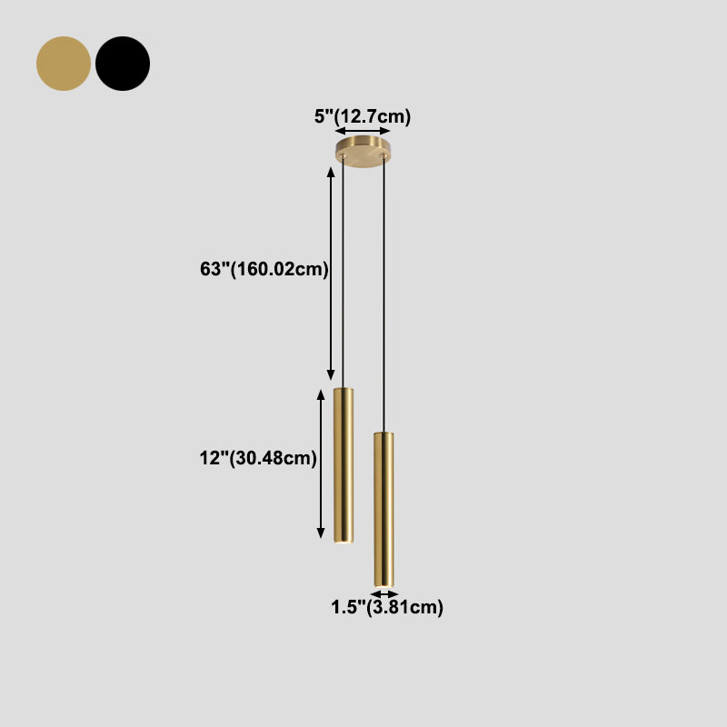 Moderner Metallheizen hell gerade LED Hanging Anhänger für Wohnzimmer