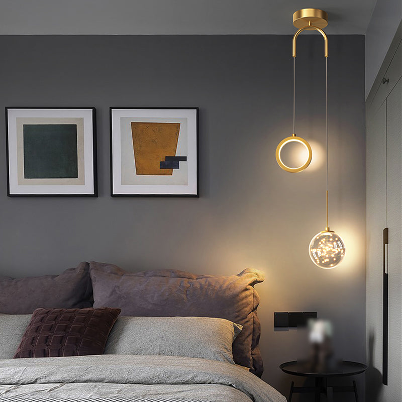 Kugelförmige Formmetallhängelampen modern