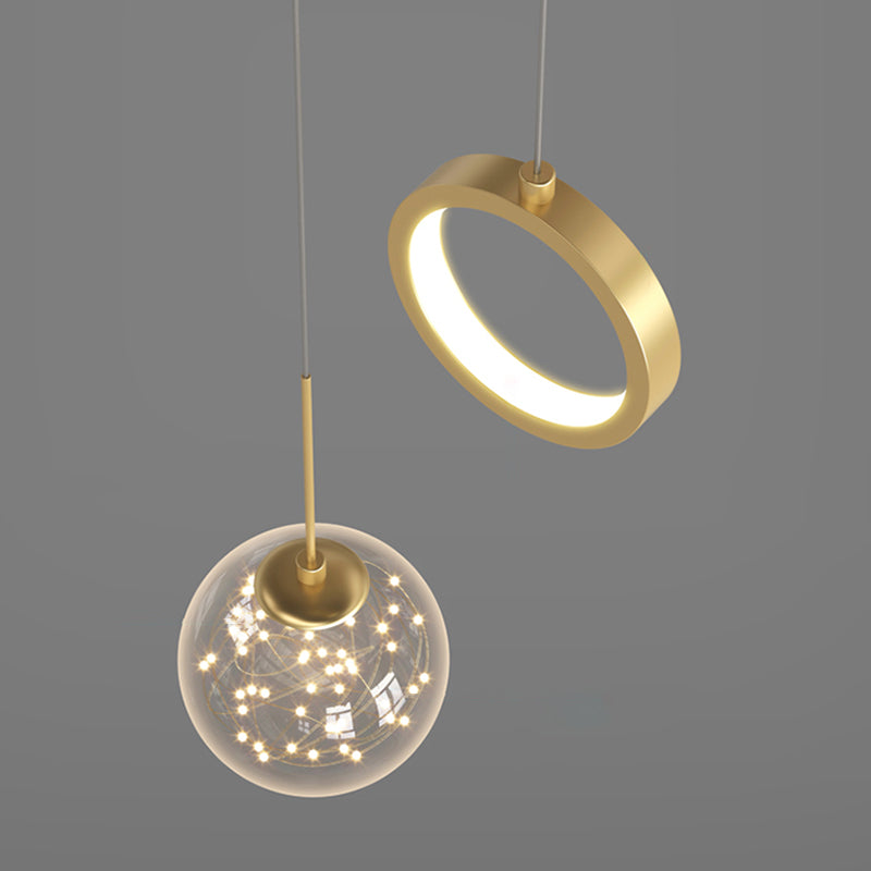 Kugelförmige Formmetallhängelampen modern