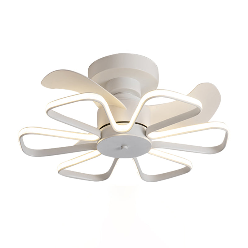Geometric Shape Metal Ceiling Fans Modern Multi-Lights Ceiling Fan Lamp Fixture