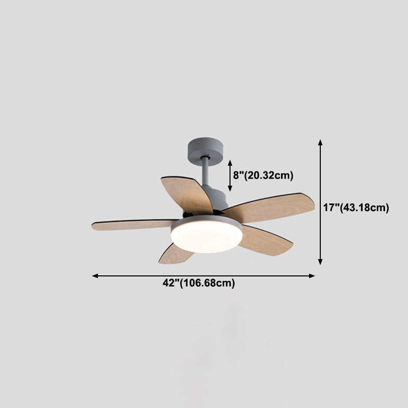 Runde Deckenventilator Leichter Kinder Style Metal 1 LED LED Flush Light für Schlafzimmer
