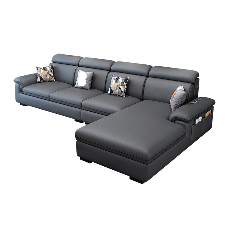 125.98"D x 70.87"W x 35.43"H Pillow Top Arm Sectionals, Modern High Back Sofa with Storage