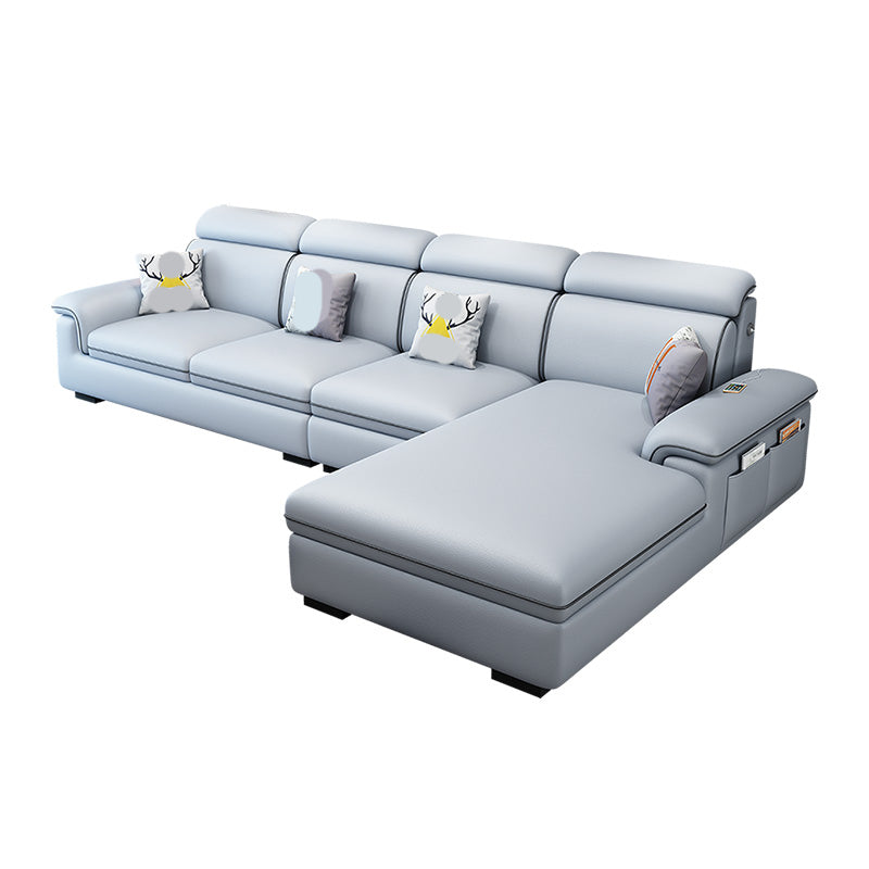 125.98"D x 70.87"W x 35.43"H Pillow Top Arm Sectionals, Modern High Back Sofa with Storage