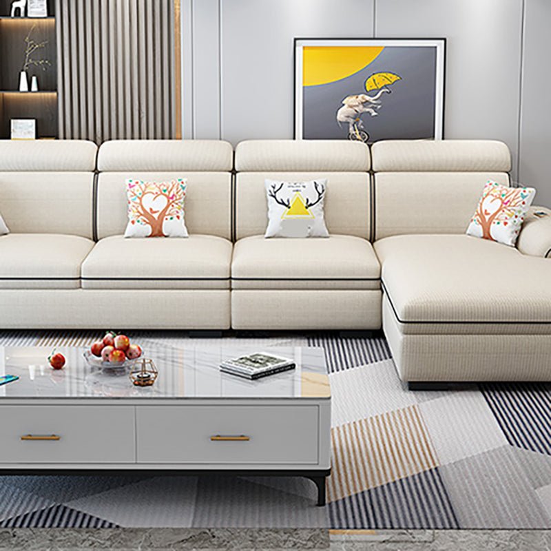 125.98"D x 70.87"W x 35.43"H Pillow Top Arm Sectionals, Modern High Back Sofa with Storage