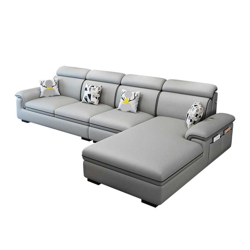 125.98"D x 70.87"W x 35.43"H Pillow Top Arm Sectionals, Modern High Back Sofa with Storage