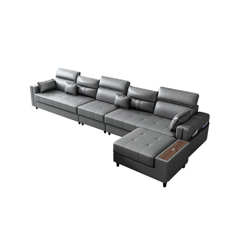 Sofá de almacenamiento contemporáneo Sofá de sala de estar ajustable de almacenamiento de brazo cuadrado de la sala de estar ajustable