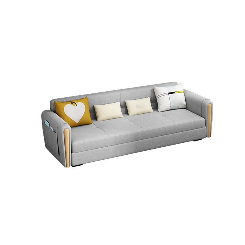 Storage Sectional Sofa Set Square Arm Silver Sectional Sofa with Chaise