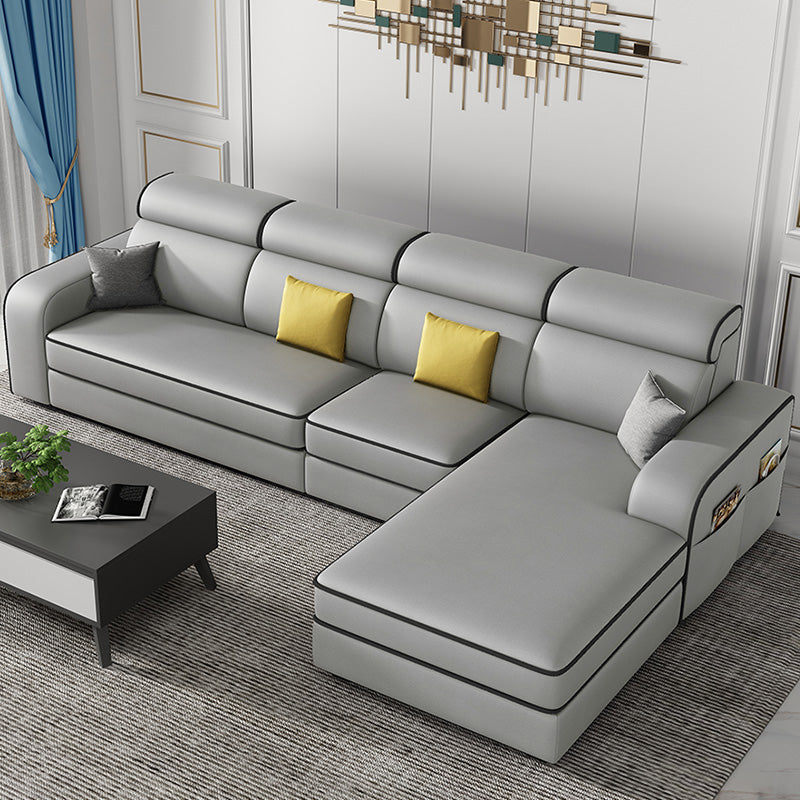 Contemporary High Back Sectionals 29.53" Square Arm Sofa with Storage