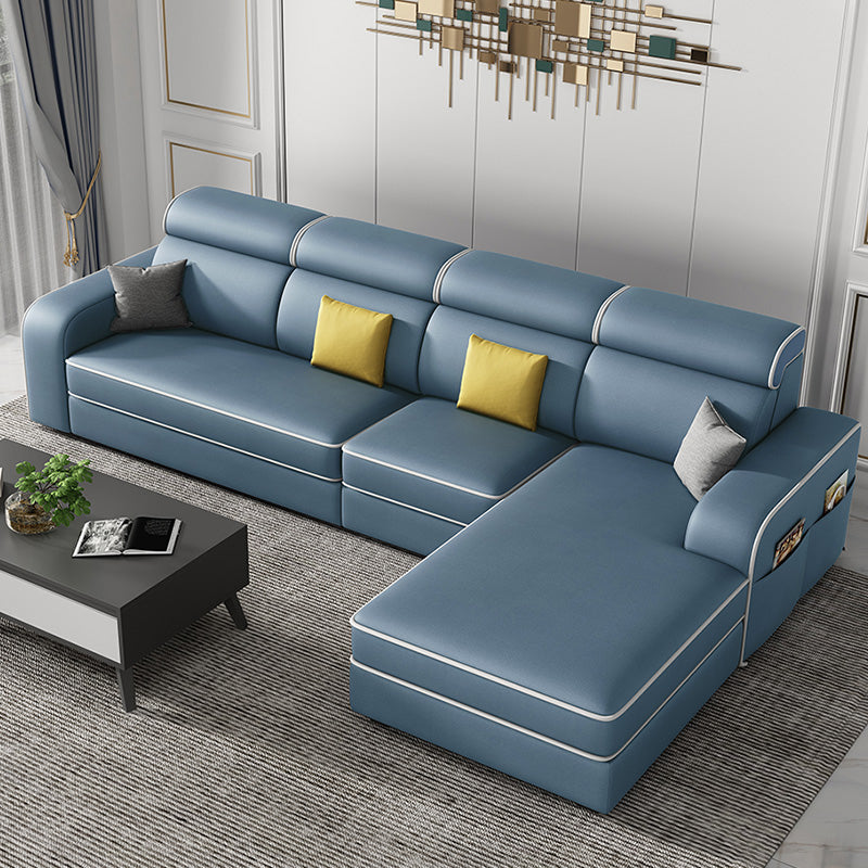 Contemporary High Back Sectionals 29.53" Square Arm Sofa with Storage