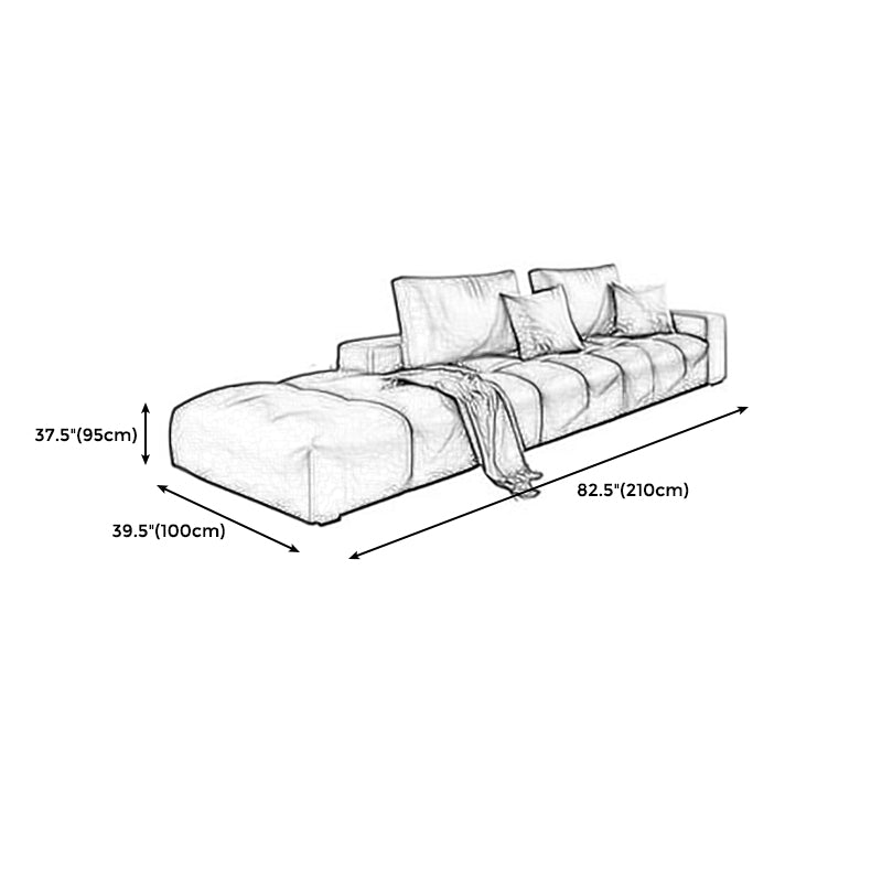 American Traditional Faux Square Arm Sectionals 37.4"High Leather Cushions Sofa,Dark Brown