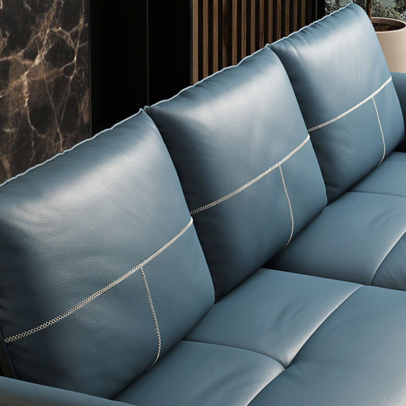 Azure Cushion Back Modern Living Room L-Shape Stationary Sofa & Chaise