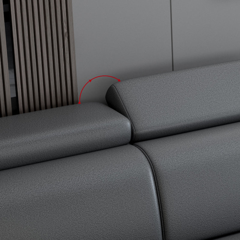 Contemporary High Back Sectionals 39.37" 4-Seater Fabric Square Arm Sofa