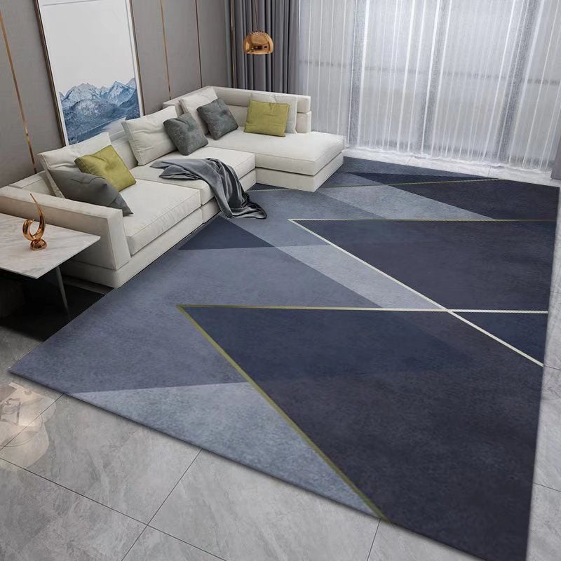 Grijs modern tapijt polyester geometrische print tapijt wasbaar tapijt voor woonkamer