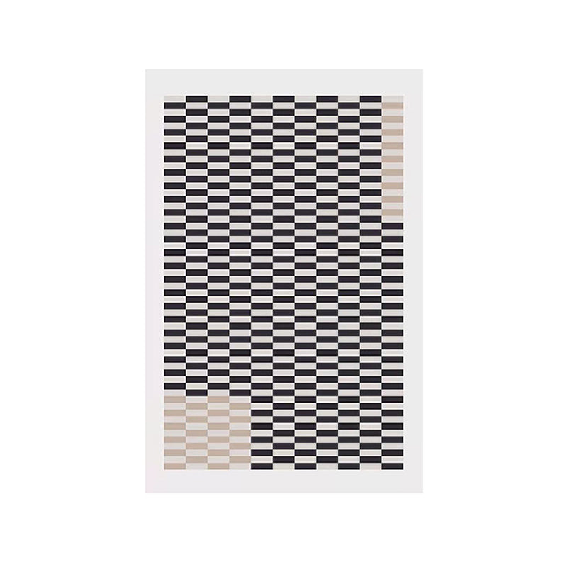 Modern Carpet Plaid Print Home Decor Rugs Stain Resistant Living Room Carpet
