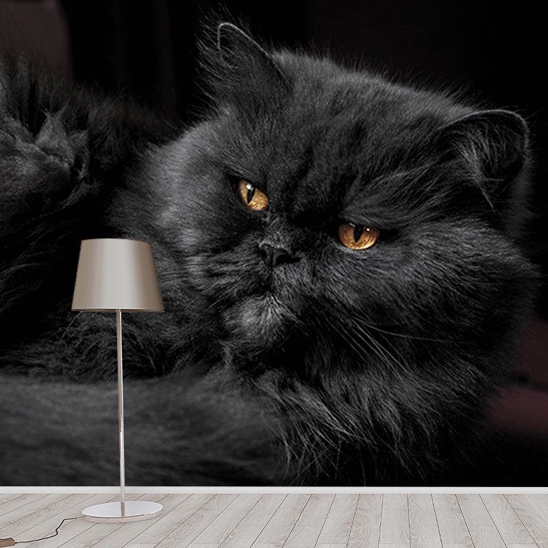 Modern Style Wall Mural Wallpaper Cute Cats Sitting Room Wall Mural