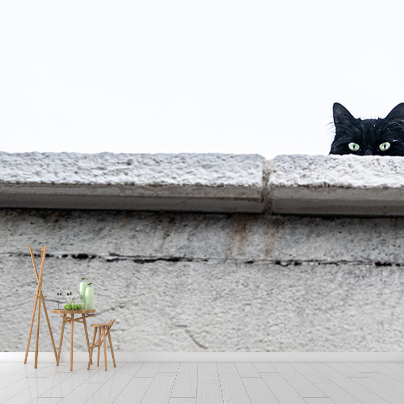 Modern Photography Mural Wallpaper Cute Cats Living Room Wall Mural