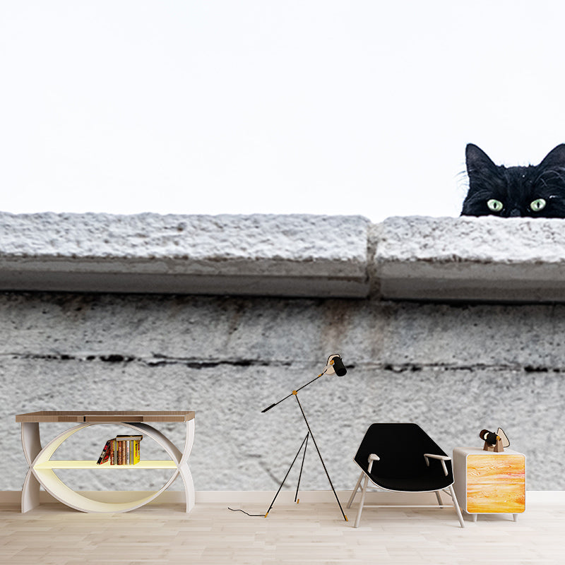 Modern Photography Mural Wallpaper Cute Cats Living Room Wall Mural