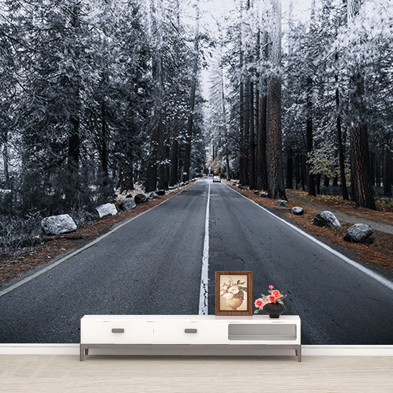 Highway Photography Mural Wallpaper Environment Friendly Living Room Wall Mural