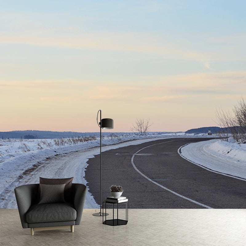 Photography Stain Resistant Mural Wallpaper Highway Indoor Wall Mural