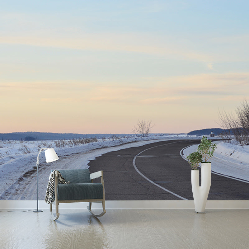 Photography Stain Resistant Mural Wallpaper Highway Indoor Wall Mural