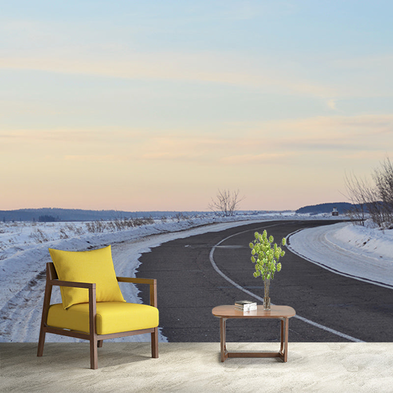 Photography Stain Resistant Mural Wallpaper Highway Indoor Wall Mural