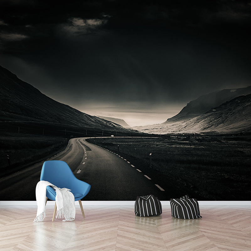Photography Stain Resistant Mural Wallpaper Highway Indoor Wall Mural