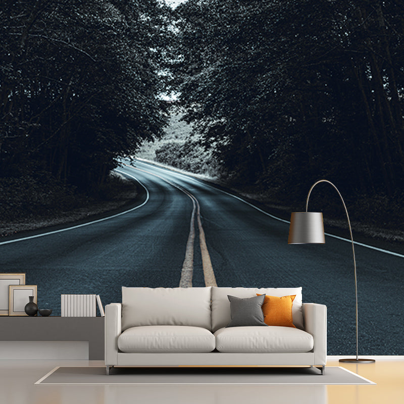 Environmental Wall Mural Wallpaper Highway Living Room Wall Mural