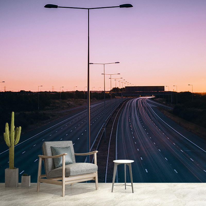 Environmental Wall Mural Wallpaper Highway Living Room Wall Mural