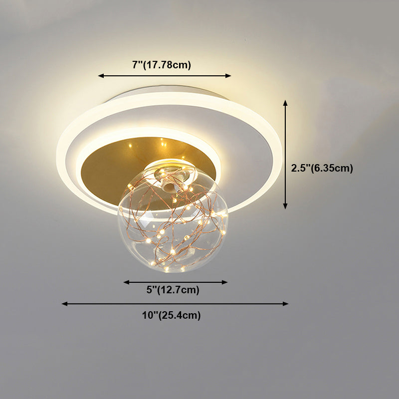 Luz de techo de semi descarga de oro global de oro de estilo moderno de metal LED Semi Flush Light